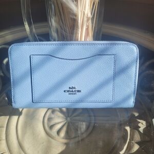 Coach Sky Blue Zip Wallet